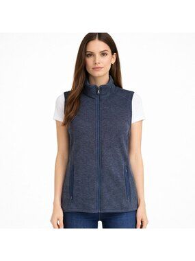 NWT Stormtech Avalanche Fleece Vest Navy Heather Blue Women's Size Medium